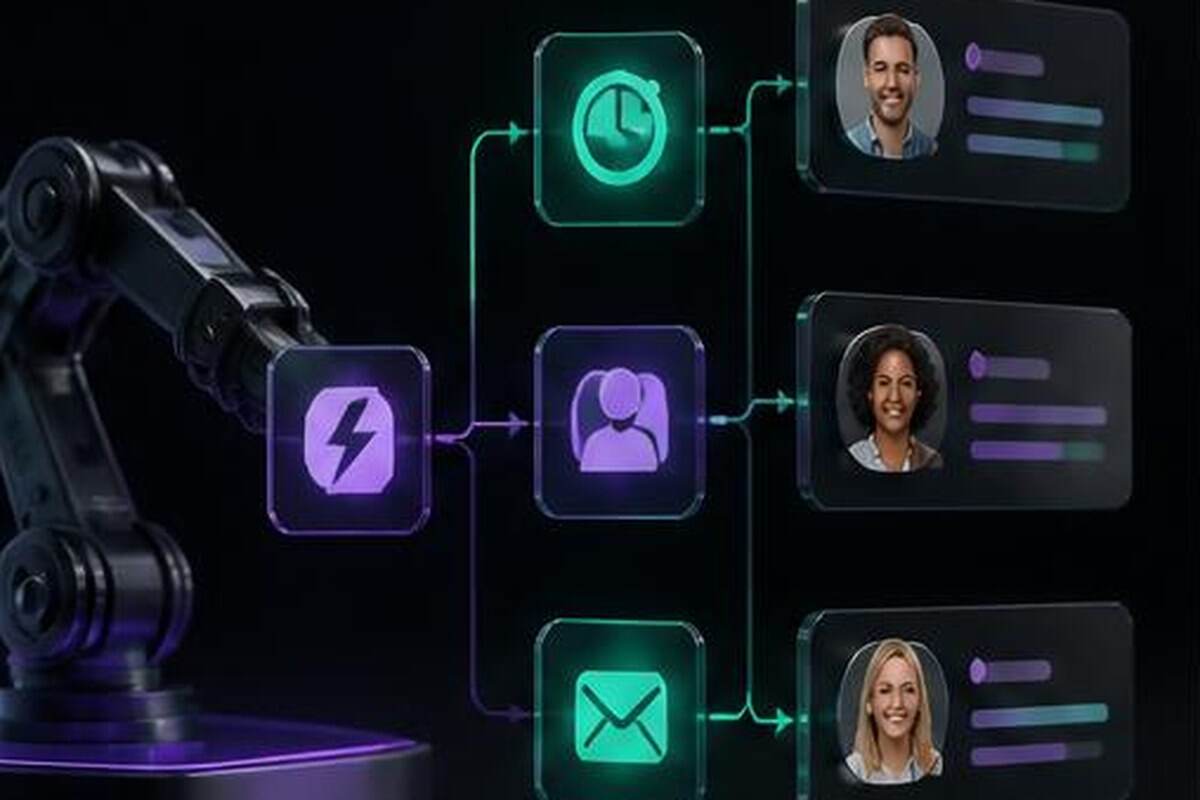 Flujo automatizado que activa seguimientos comerciales personalizados