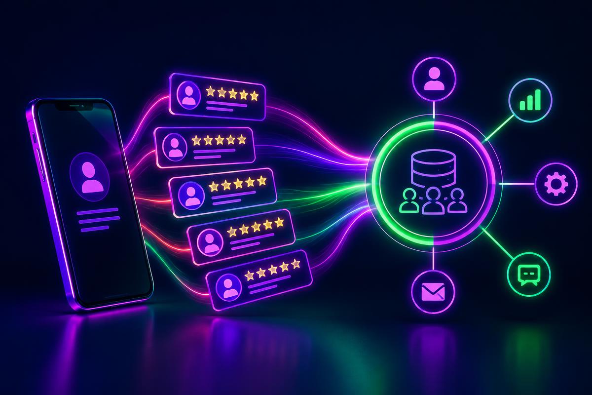Reseñas de cinco estrellas que llegan a un CRM