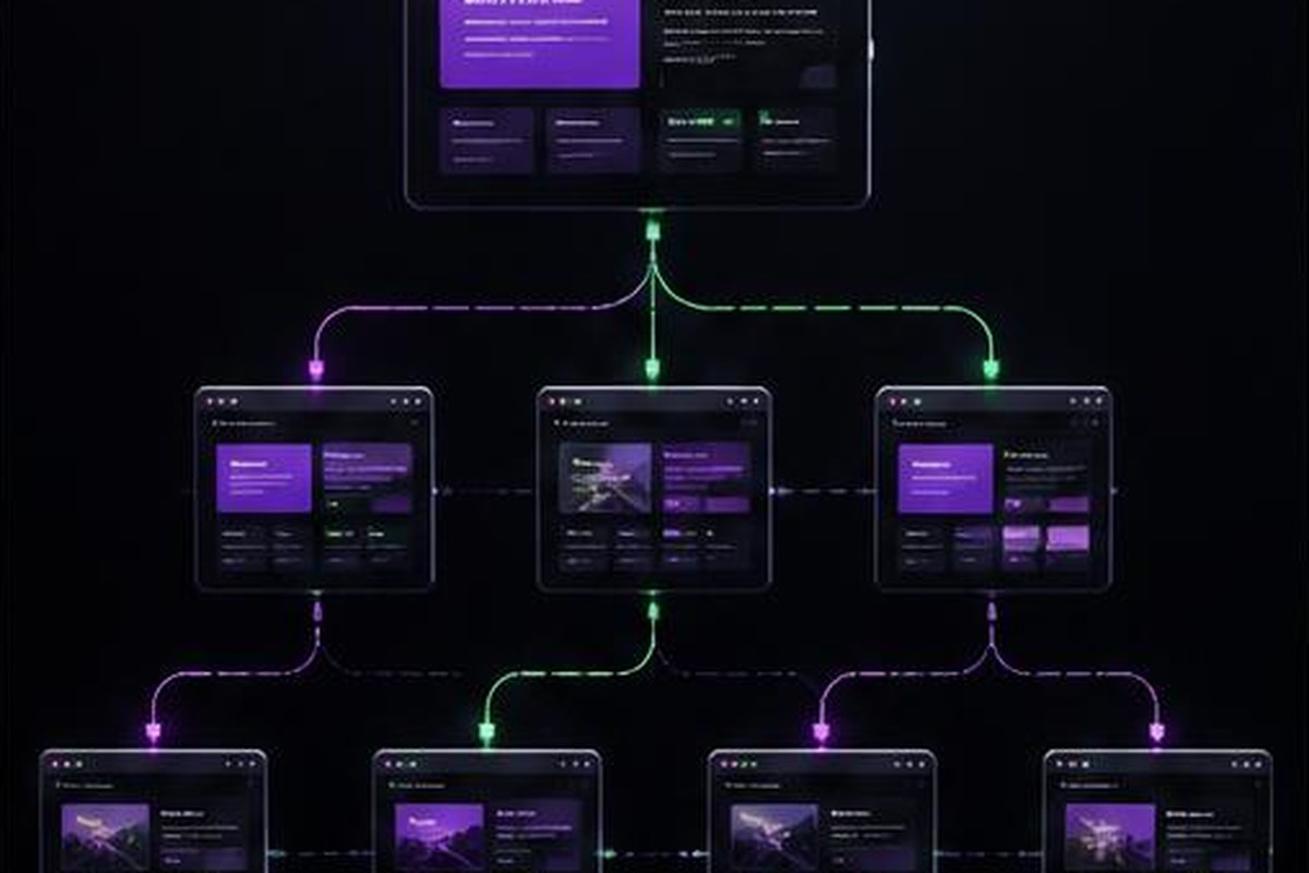 Arquitectura técnica de una web conectada por rutas de rastreo