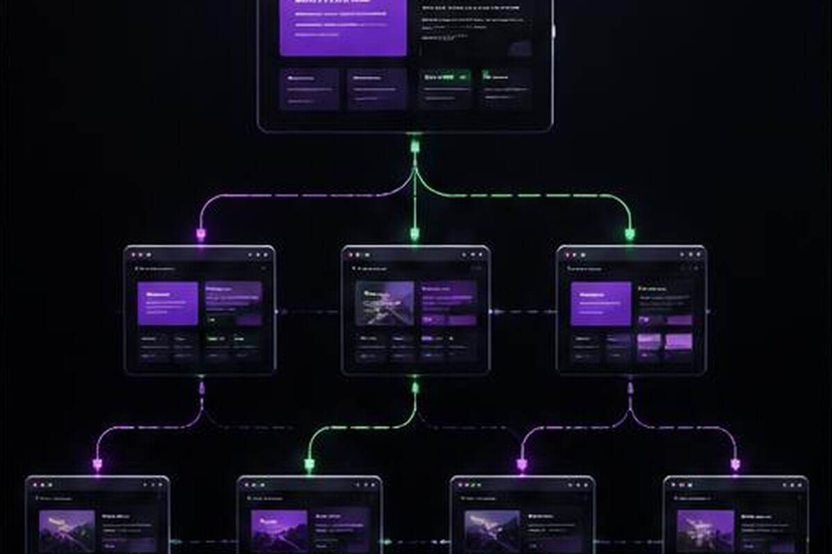 Arquitectura técnica de una web conectada por rutas de rastreo