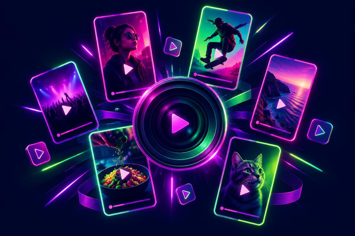 Vídeos verticales y objetivo de cámara para marketing en vídeo